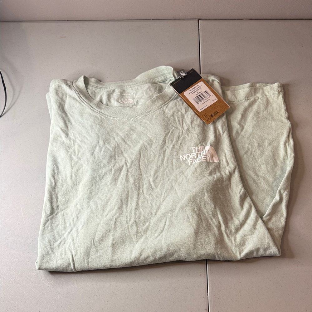 The North Face Men's Light Green Tee Long Sleeve